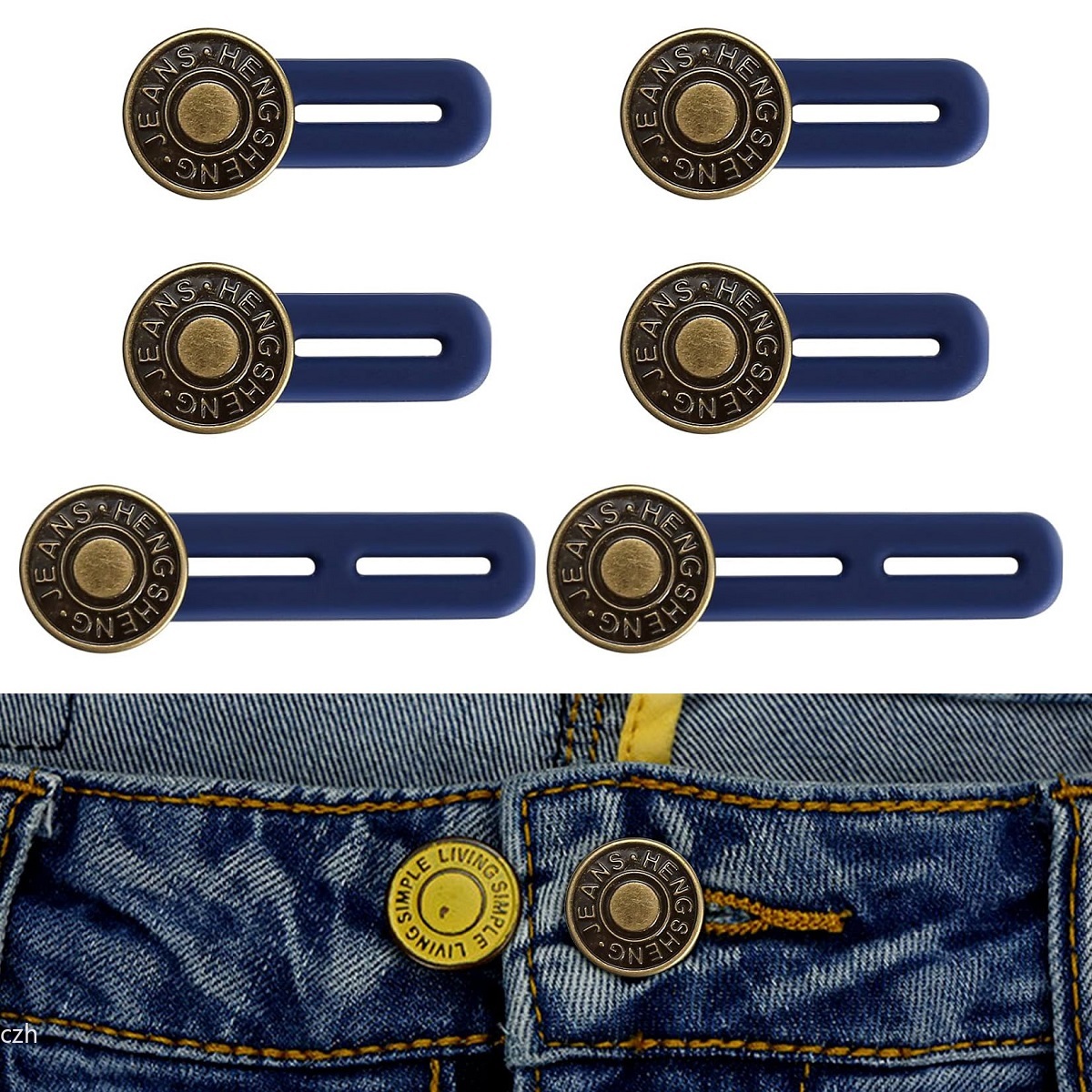 Jeans - 4/6 pièces, rallonge de bouton pour