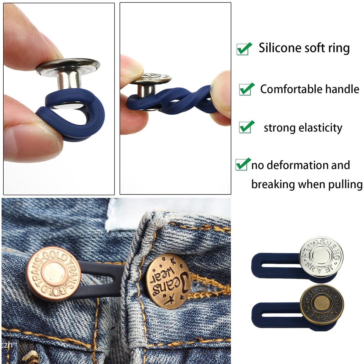 4/6 pièces, rallonge de bouton - Jeans avis et prix