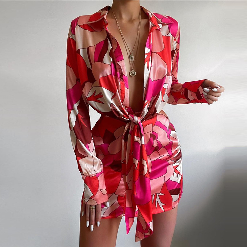 Robe chemise à manches longues - Korean Style A Line Shirt Dress avis et prix