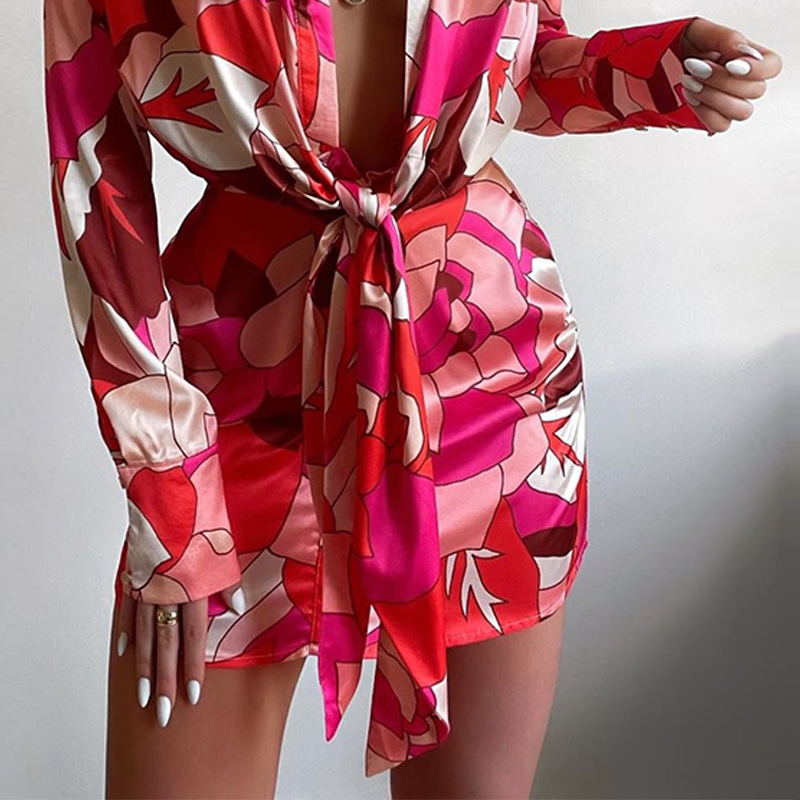 Robe chemise à manches longues - Korean Style A Line Shirt Dress avis et prix
