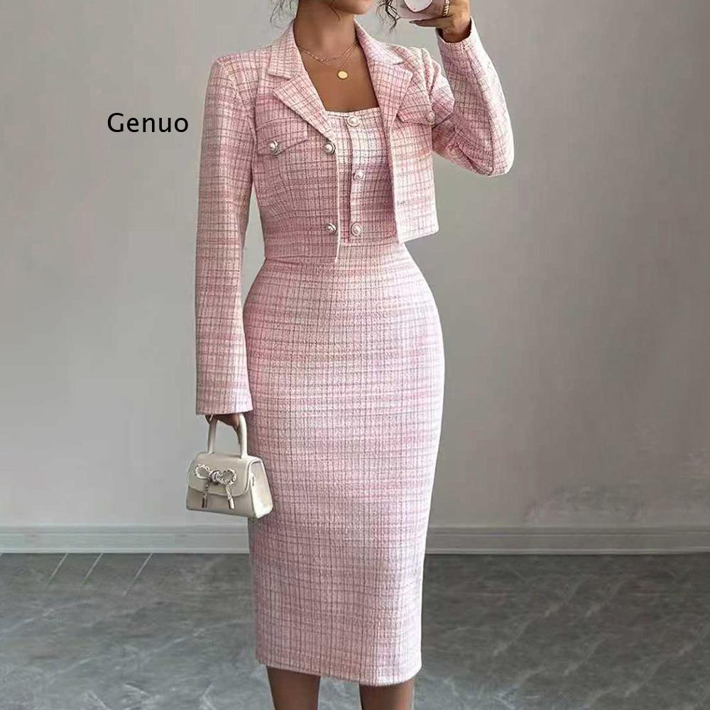 Nouvel ensemble deux pièces él - Tweed Two Piece Blazer Dress avis et prix