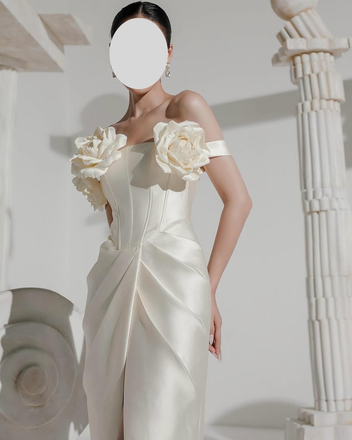 Robe de soirée élégante de lux - Elegant Satin Evening Gown Split avis et prix