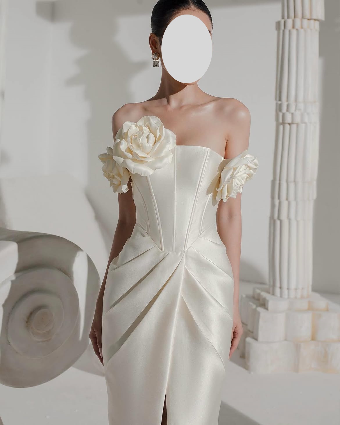 Robe de soirée élégante de lux - Elegant Satin Evening Gown Split avis et prix
