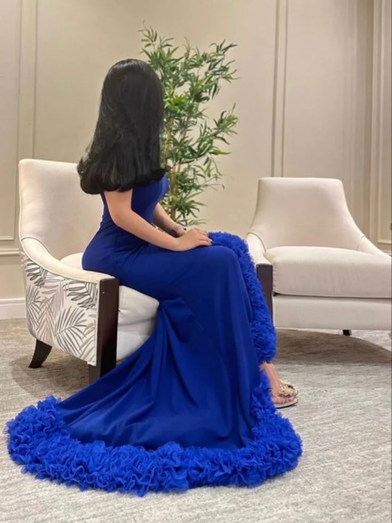 Robes de Soirée Personnalisées - Elegant Satin Evening Gown Split avis et prix