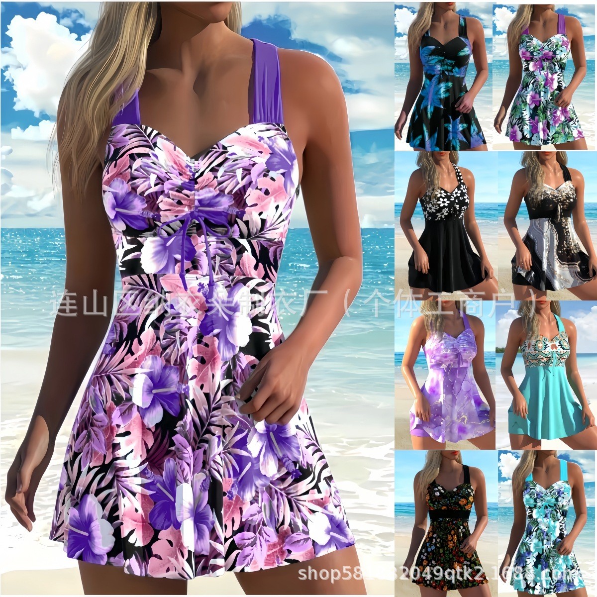 Tankini femme à imprimé floral - Tops avis et prix