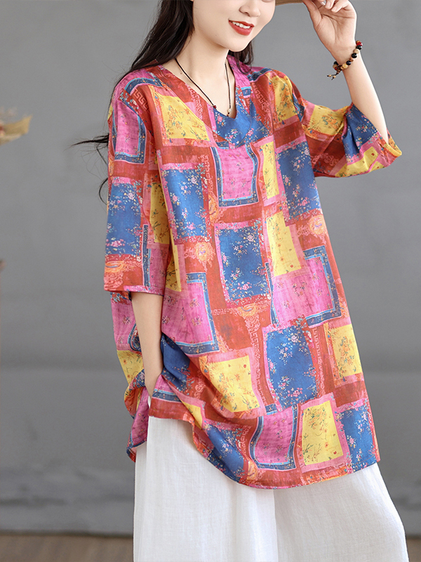 Robe chemise artistique mi-lon - Casual Loose Linen Shirt Dress avis et prix