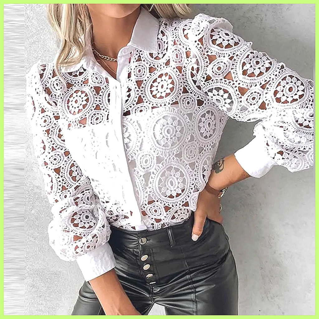 Chemisier blanc en dentelle po - Blouses avis et prix