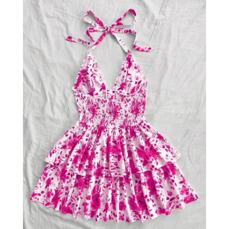 Robe Courte Rétro Style Vacanc - French Vintage Floral Midi Dress avis et prix