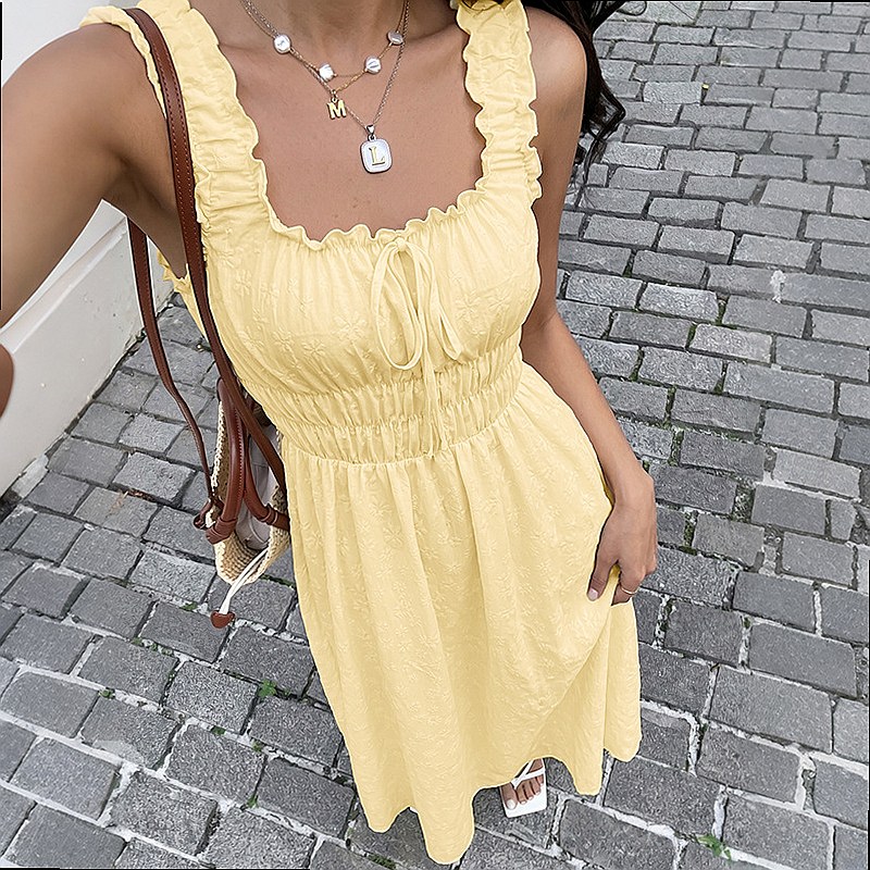 Robe d'été sans manches à col  - Boho Summer Beach Maxi Dress avis et prix