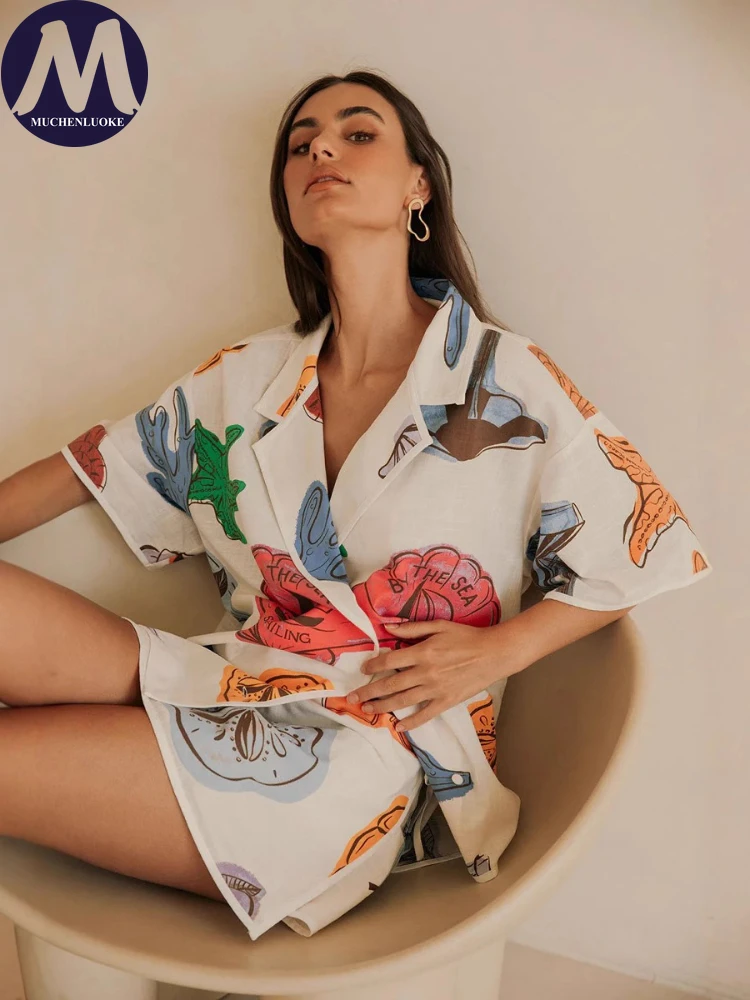 Tenues d'été deux pièces pour  - Casual Loose Linen Shirt Dress avis et prix
